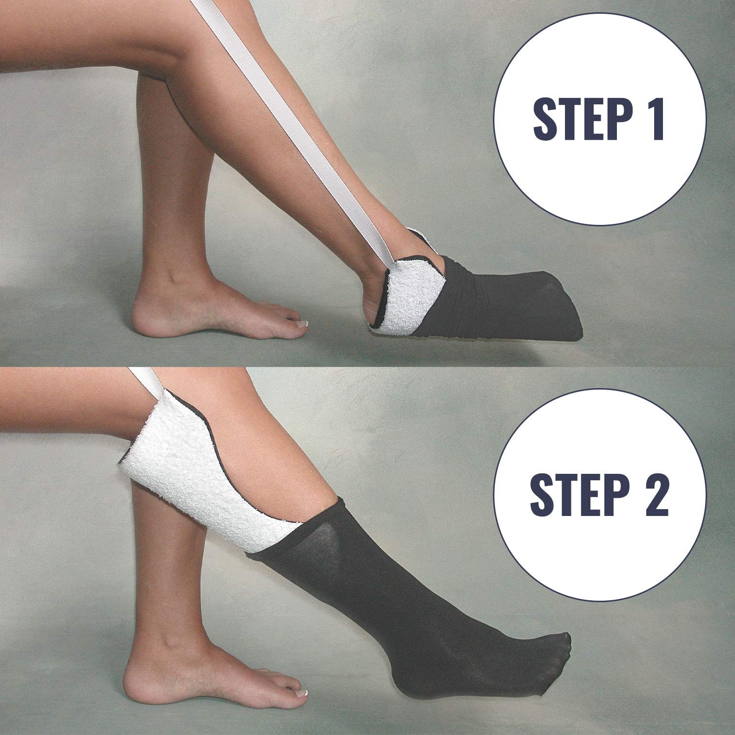 DMI Deluxe Sock Aid / Helper - Easily Pull on Socks Without Bending, Slip Resistance, Reliable Sock Aid Device for Seniors, White - Image 5