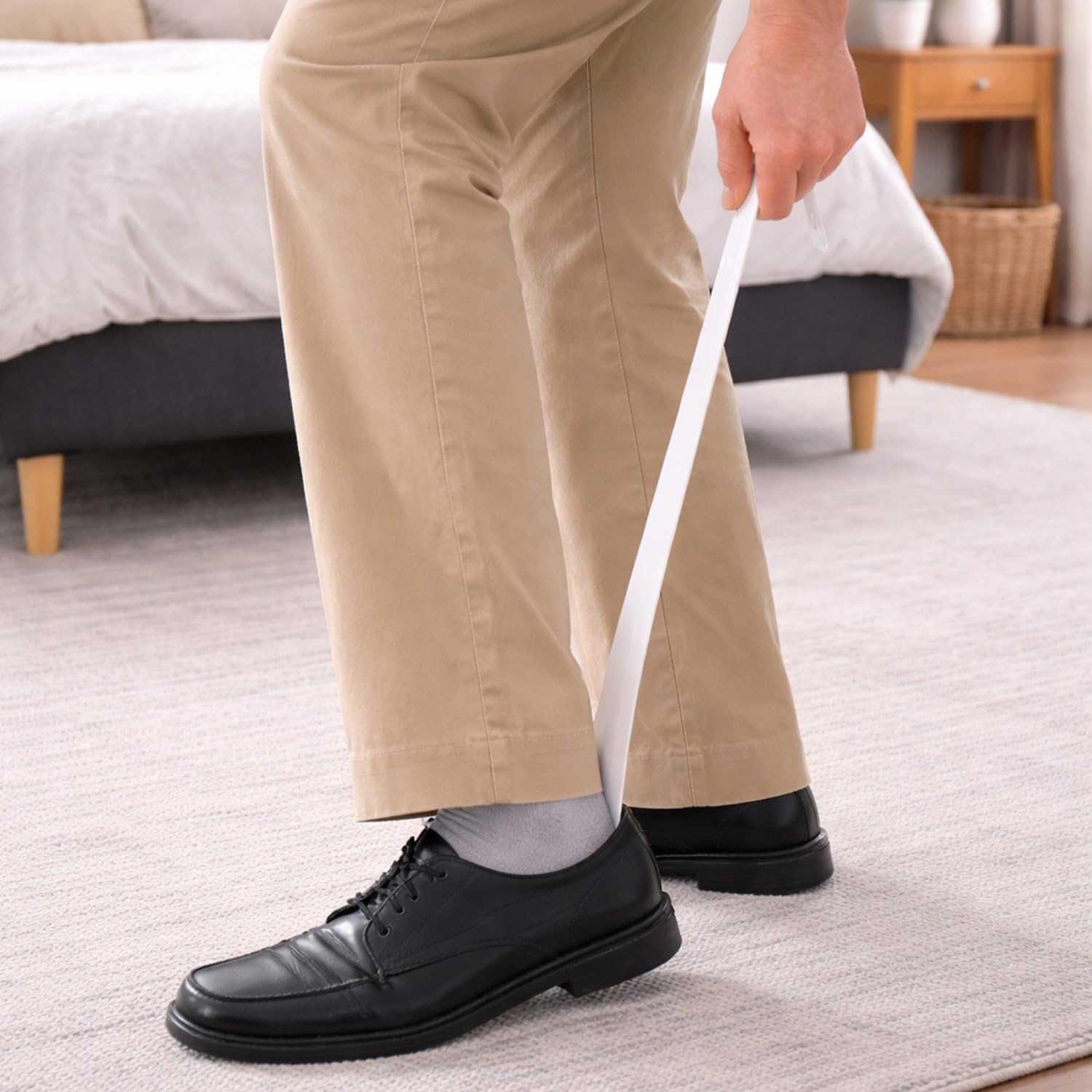DMI Extra Long Handled Steel No Bend Shoe Horn, 24 Inches, White - Image 6