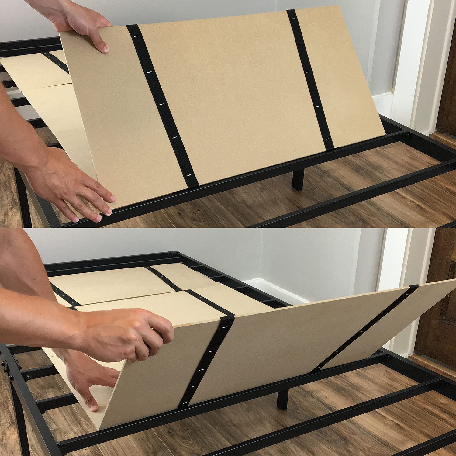 DMI Foldable Box Spring, Bunkie Board, Bed Support Slats for Support to Streamline and Minimize the Bed, No Assembly Needed, Twin Size, 60 x 30,Brown - Image 3