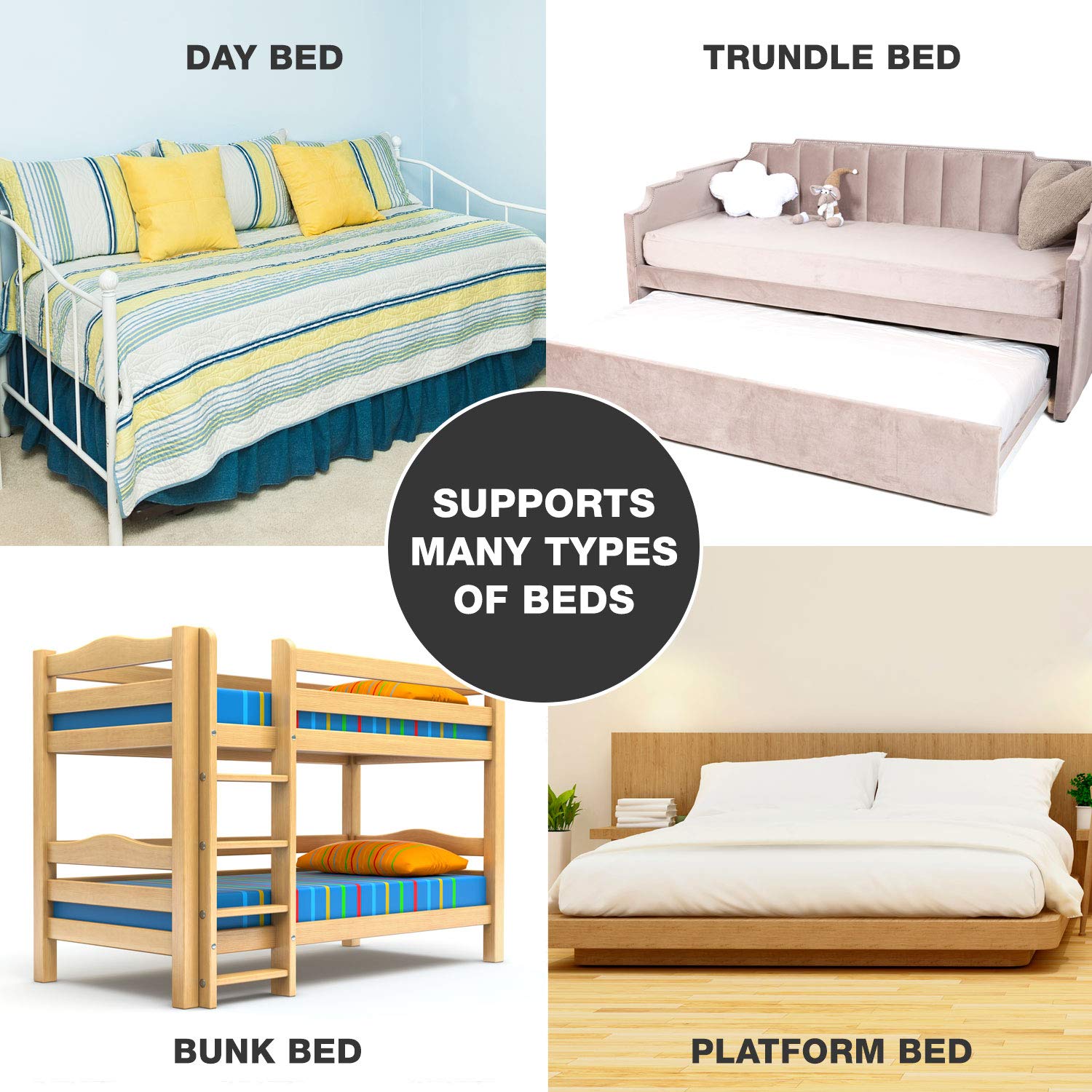 DMI Foldable Box Spring, Bunkie Board, Bed Support Slats for Support to Streamline and Minimize the Bed, No Assembly Needed, Twin Size, 60 x 30,Brown - Image 6