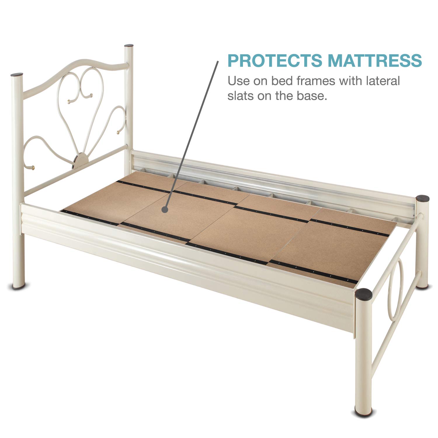 DMI Foldable Box Spring, Bunkie Board, Bed Support Slats for Support to Streamline and Minimize the Bed, No Assembly Needed, Twin Size, 60 x 30,Brown - Image 8