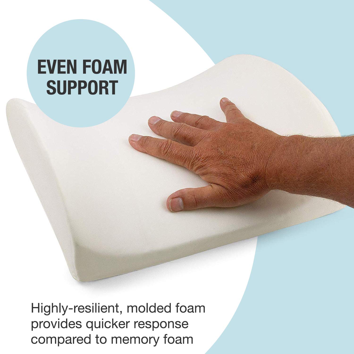 DMI Lumbar Support Pillow for Chair to Assist with Back Support with Removable Washable Cover to Ease Lower Back Pain while Improving Posture, 14 x 13 x 5, Contoured Foam, Premium,Burgundy - Image 3