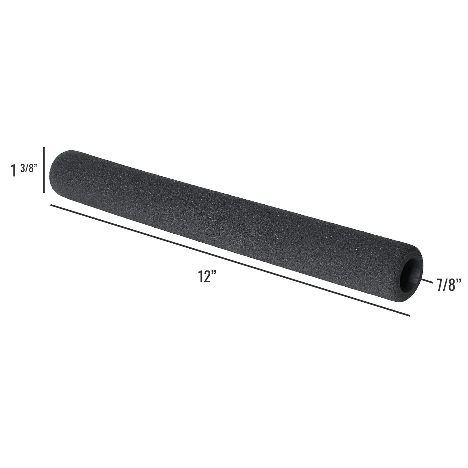 MABIS Foam Hand Grip Replacement for Standard Handle Canes, Thick Cushioned Foam, Black - Image 4
