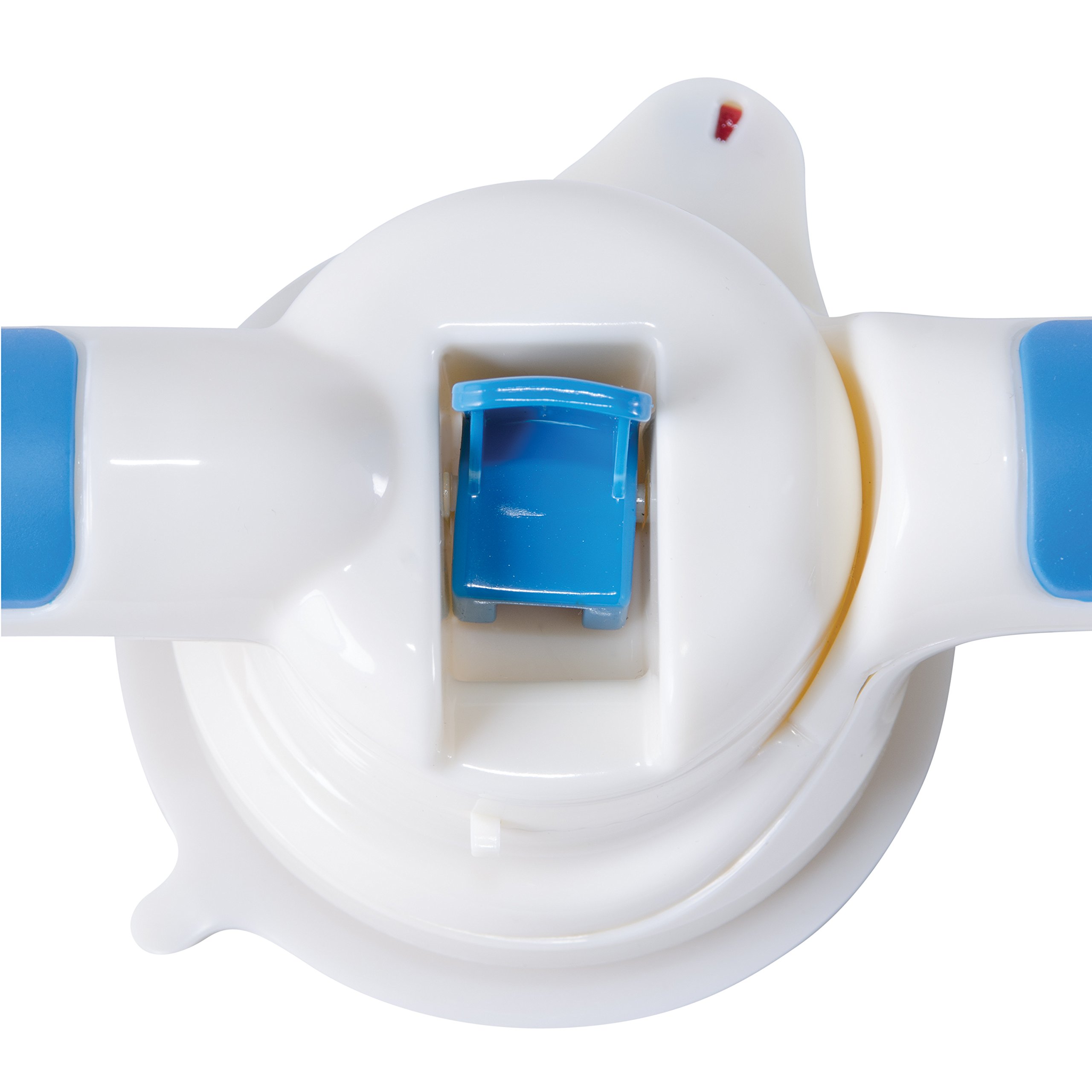 MABIS Shower Grab Bar, Swivel Bathroom Safety Grab Bar, Suction Cup Grab Bar with Safety Indicator, Easy No Tool Assembly, 19.5 Inches, Blue and White - Image 6